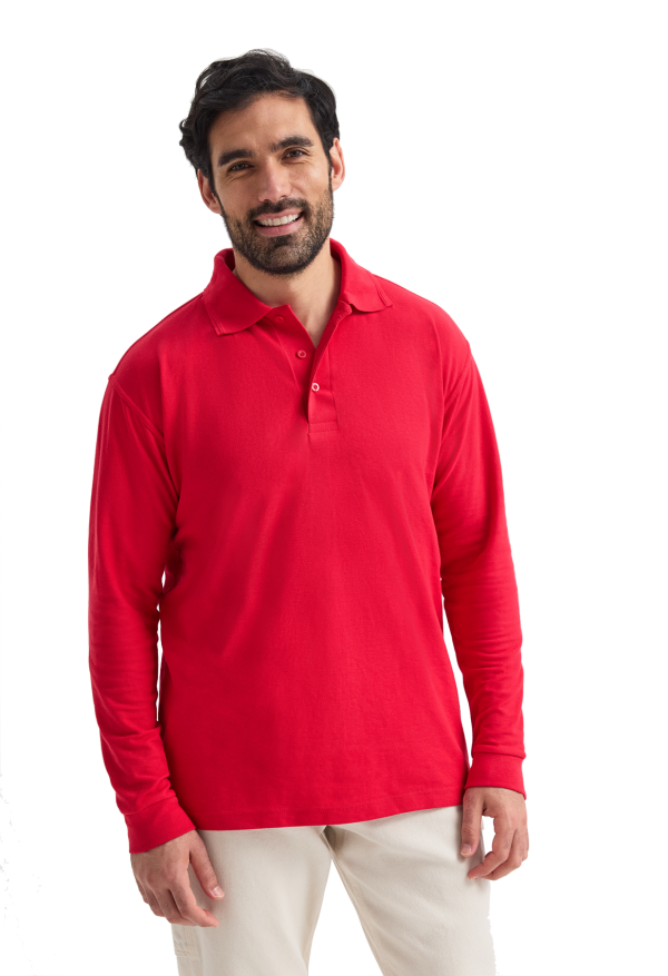 Long Sleeve Pique Polo Shirt